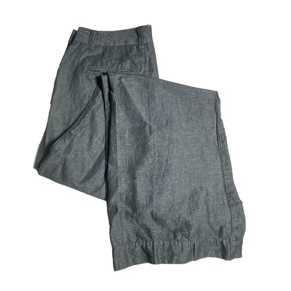 Max Studio Heather Gray Size 6 Cotton Linen Blend Wide Leg Boot Pants - Picture 1 of 10